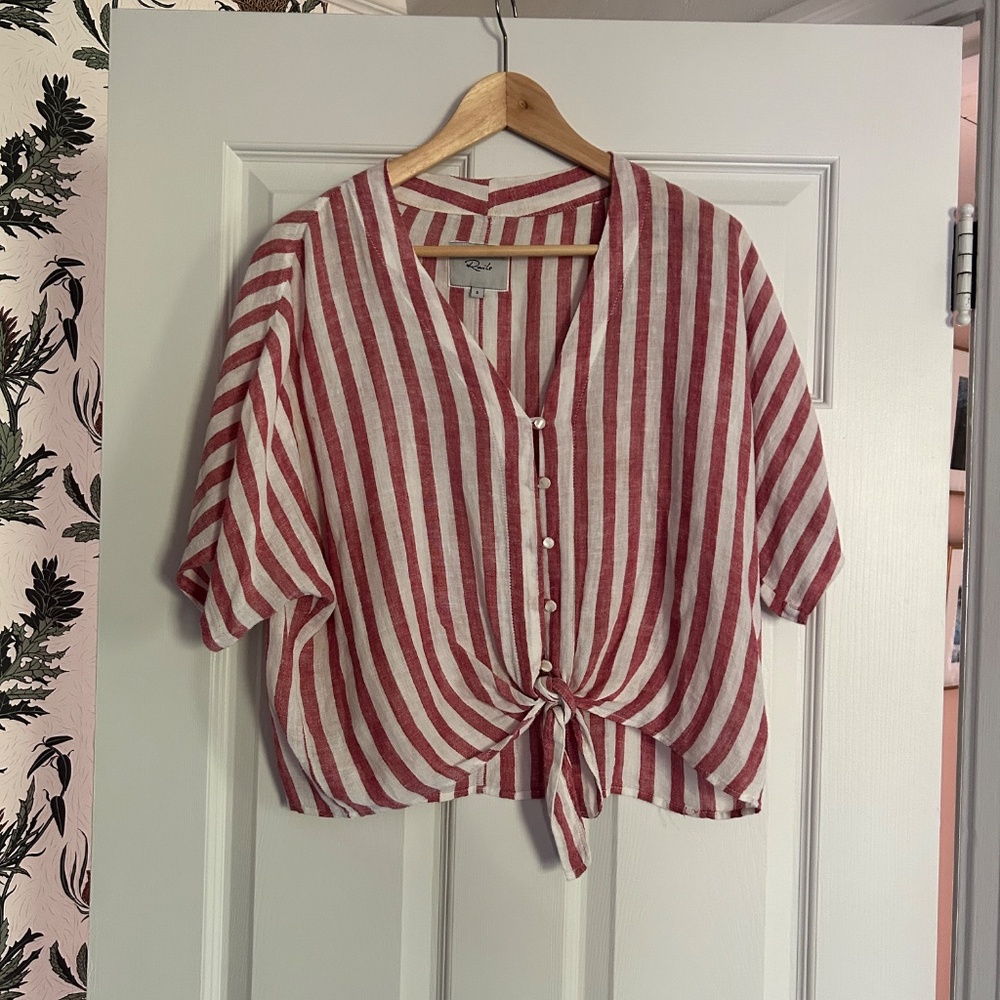 Rails Thea Carmine Stripe Toe Front Top - image 3